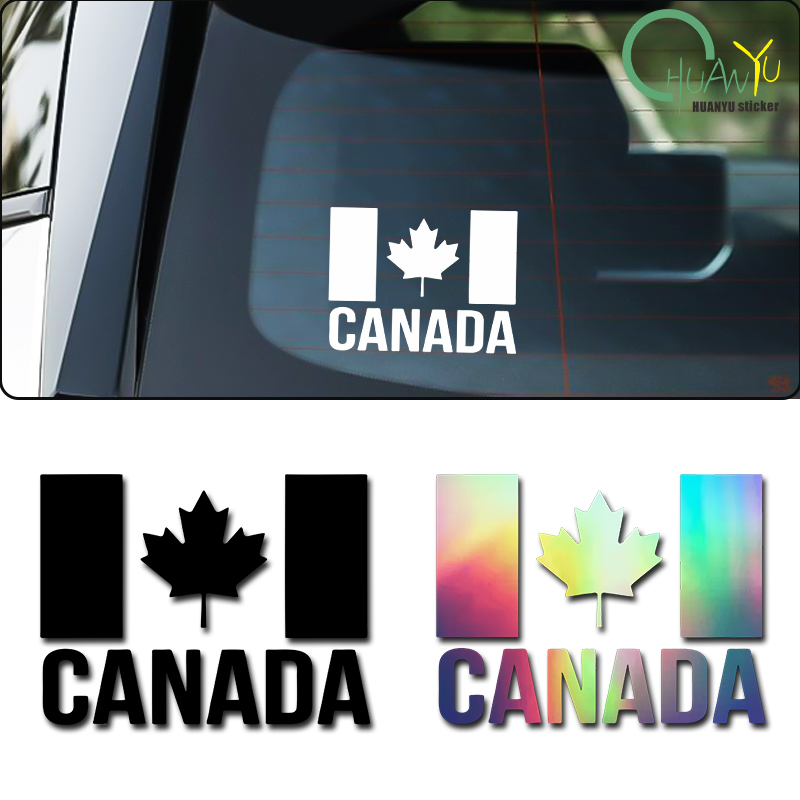 Motorcycle Gear Canada - كندا ورقة قيقب إبداعية ملصق علم