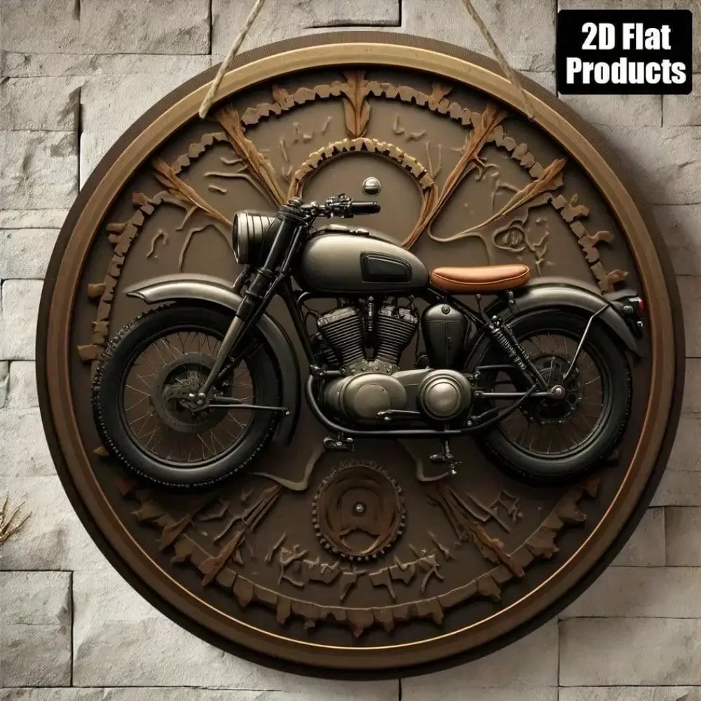 Motorcycle Gear Europe - لوحة جدارية بتصميم ستيمبانك عتيق، لوحة