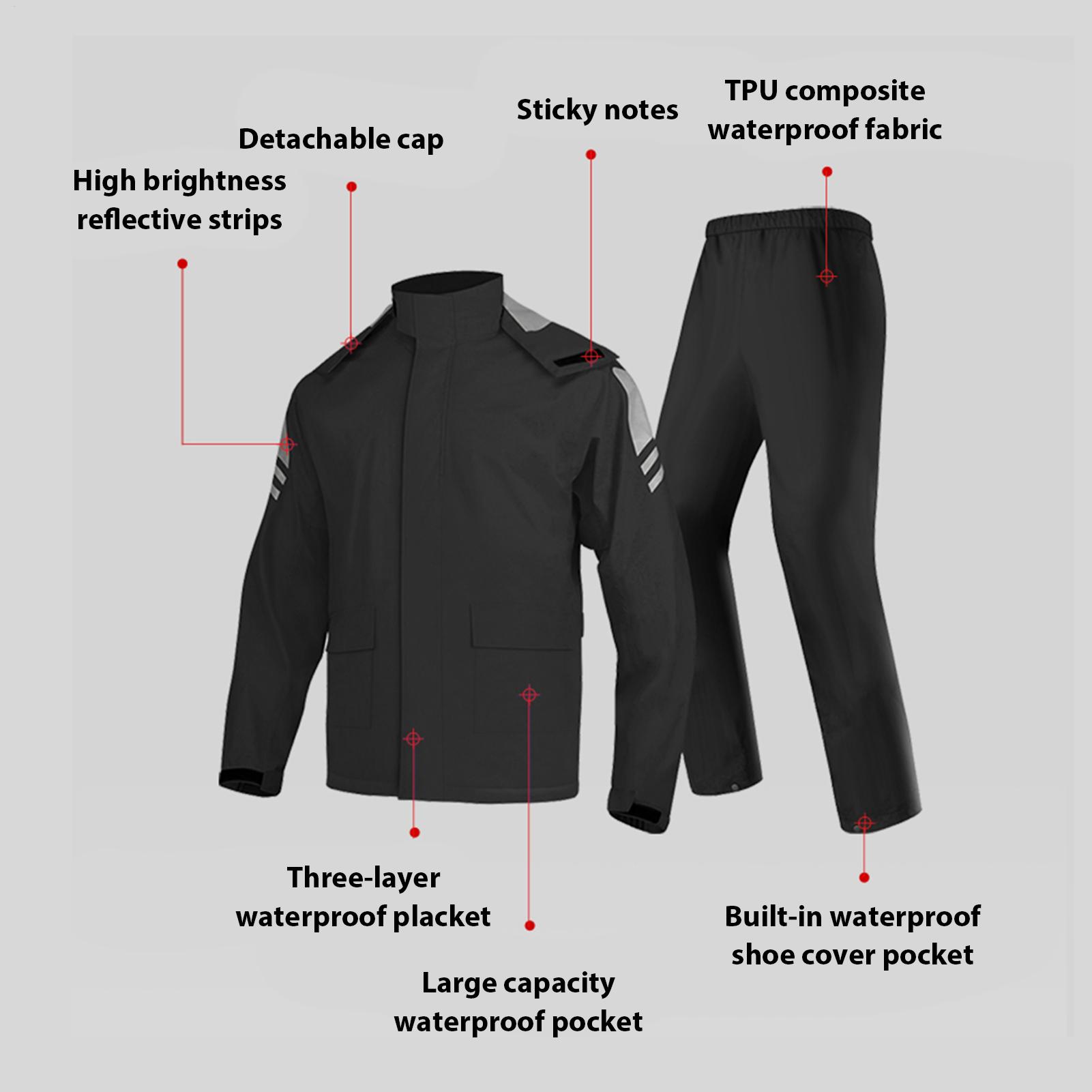 بدلات مطر مقاومة للماء للرجال، - مراجعة Motorcycle Gear Mens وسعره