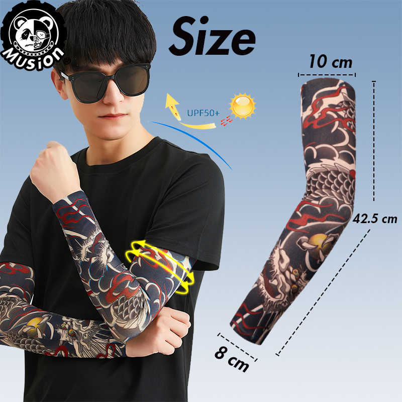 Musion جديد سلس أكمام تاتو الم - مراجعة Motorcycle Gear Sleeve وسعره