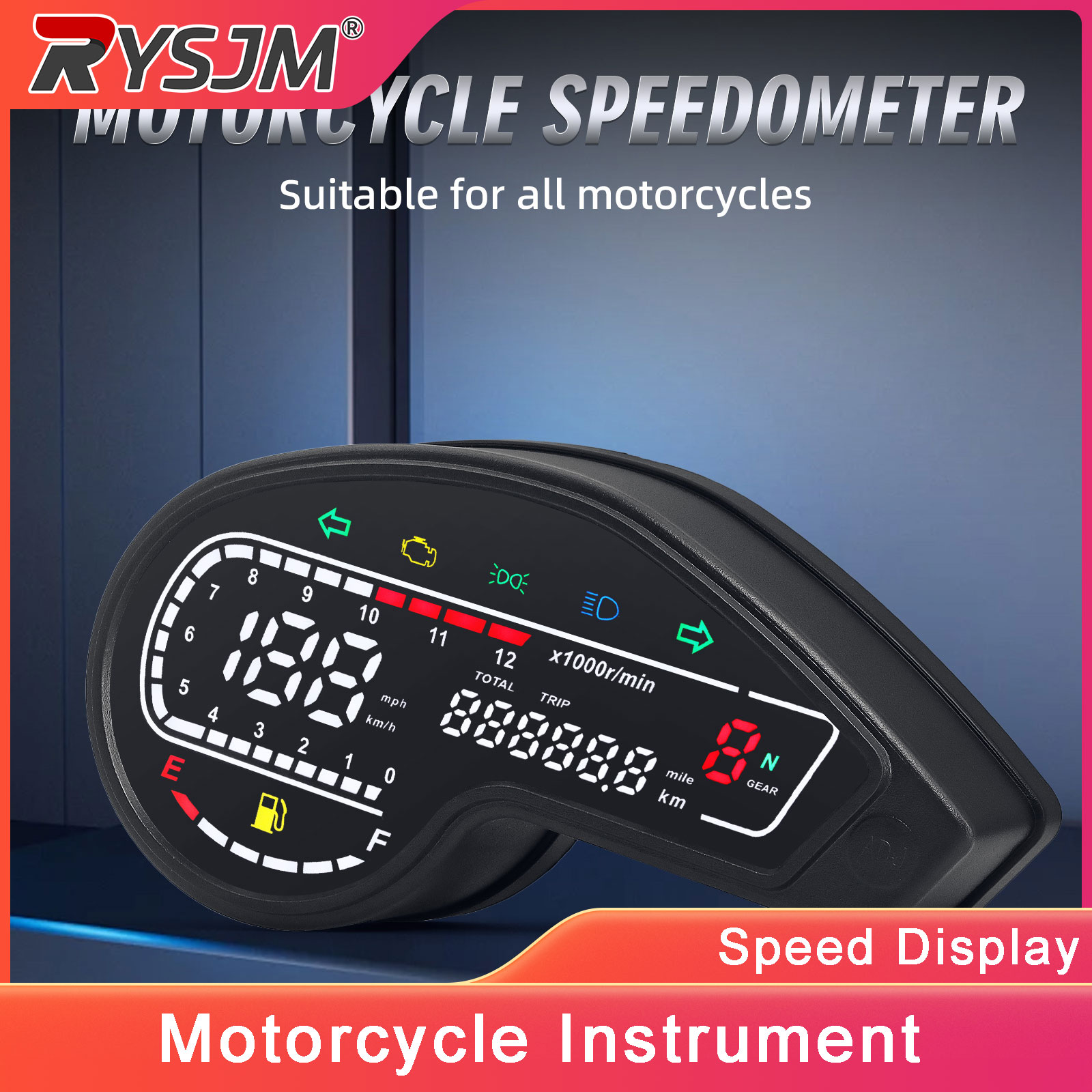عداد سرعة رقمي LED للدراجات ال - مراجعة Motorcycle Gear Honda وسعره