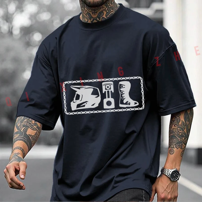 تي شيرت رجالي صيفي قطني بأكمام - مراجعة Motorcycle Gear Sleeve وسعره
