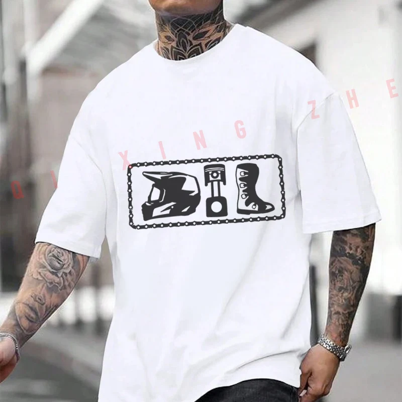 تي شيرت رجالي صيفي قطني بأكمام - مراجعة Motorcycle Gear Sleeve وسعره